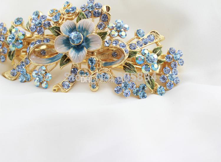 Wedding hair flower enamel