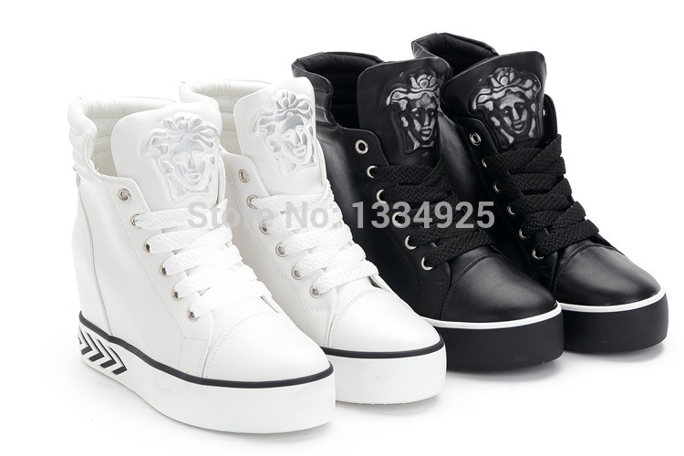 Breathable waterproof height increasing women s sneaker size 35 39 new 2014 high quality lace up