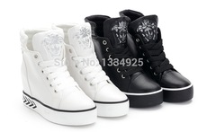 Breathable waterproof height increasing women’s sneaker size 35-39 new 2014 high quality lace up women sneakers free shipping
