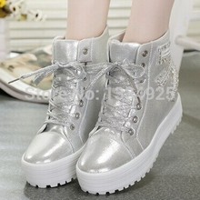 Women’s Hidden Wedge Heels Height Increasing Sport Shoes Women’s Elevator Shoes Sneakers Casual Wear silver/White