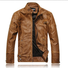 2014 Winter new men’s leather jacket men leather jaqueta couro masculino bomber motorcylce leather jackets men PU jacket coat 05