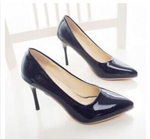 New wave of women s fashion trade single toe head shallow mouth thin patent leather female