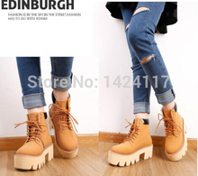 !!!spring fashion thick heel platform high-heeled shoes platform boots round toe elastic strap HARAJUKU vintage ankle boots2014