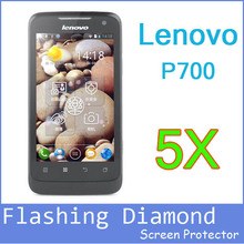 5X Smartphone Android New Diamond LCD Screen Protector Film For Lenovo P700 Top Sale Lenovo Lephone