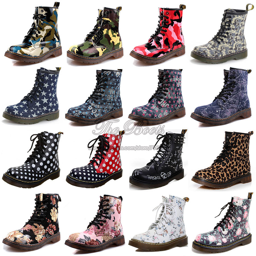 Floral Combat Boots Cheap - Yu Boots