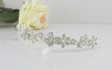 Pretty Czech Rhinestone Crystal Imitate Pearl Little Daisy Floral Wedding Crown Tiara Party Bridal Hair Jewelry