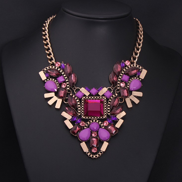 European-style-fashion-jewelry-wholesale-punk-necklace-for-women-Pink ...