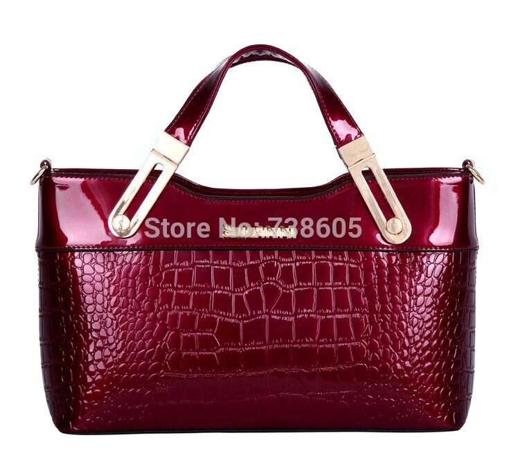 Free shipping 2014 women shoulder bags high quality handbags fashion crocodile pattern bags crossbody women messenger