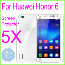 5x Ultra-Clear Front Glossy Premium Screen Protector for Huawei Honor 6 Octa Core Screen Protective Film.Shipping