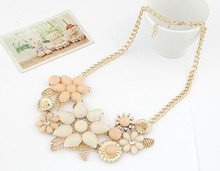 2014 New Statement Necklace Flower Choker Shourouk Chain Rhinestone Retro Fashion Necklaces Pendants Jewelry For Women