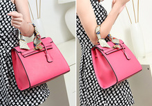 lady high quality hand made wool leather bag lady silk scarf decoration handbag lady classic office