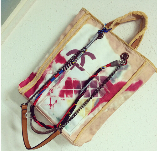 2015 fashion catwalks famous brand LOGO graffiti canvas cross body shoulder bag women s handbag tote