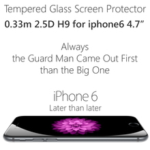 New for iPhone 6 6G 4.7 inch Tempered Glass Screen Protector 0.33mm 9H 2.5D High Quality Japanese Asahi Glass Package