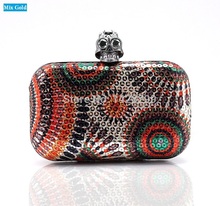 HYSON SHOP Luxury Evening Bag Colorful Sequins Clutch Purses for Women Fashion Party Handbags Hard Case