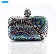 HYSON SHOP Luxury Evening Bag Colorful Sequins Clutch Purses for Women Fashion Party Handbags Hard Case