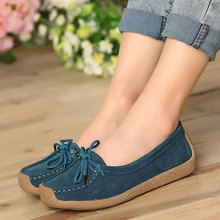 High Quality Genuine Leather Boat Shoes Round Toe Sandal Shoes Casual Loafers Shoes Shallow Mouth Flats