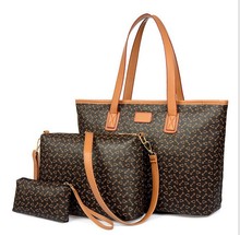 Female fashion handbag leather shoulder bag composite package PVC three suits of women messenger bag female designer handbags