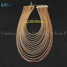 Fashion Necklaces For Women 2014 Gold Chain Multi Gold Chain Wide Pendants Charm Necklaces Statement Jewelry