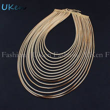 Fashion Necklaces For Women 2014 Gold Chain Multi Gold Chain Wide Pendants Charm Necklaces Statement Jewelry