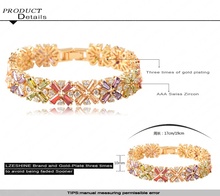 Beautiful Bracelets Radiation Shaped Flower Cubic Zircon Bracelet AAA Swiss Cubic Zirconia Diamond Female Bracelet CBR0011