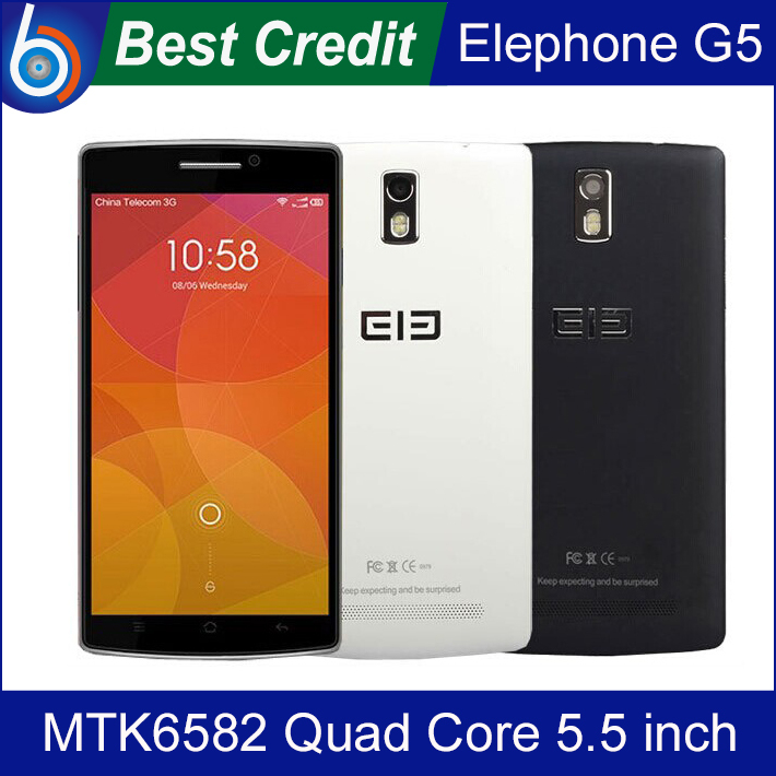 In stock Original Elephone G5 5 5 inch IPS 1280 720 MTK6582 Quad Core Mobile Phone