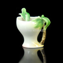 Elegant llama Porcelain Tea Coffee Set 1Cup 1Saucer 1Spoon Christmas Gift