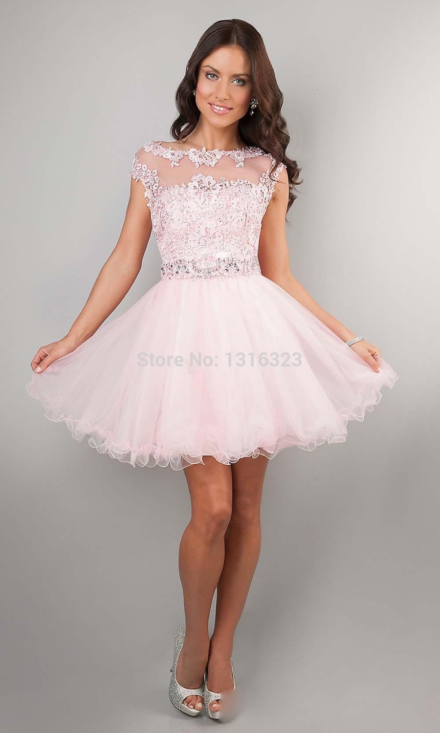 -homecoming-Dresses-Pink-High-Neck-Beads-Applique-See-Through-Cheap ...