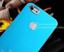 Hot Sale Brushed Metal Aluminum Cover Case For iPhone 5 5S with gold silver side Skin