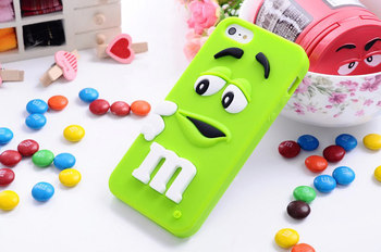 Для iphone 4 4S чехол M и M , шоколадные конфеты резиновые силикон мультфильм сотовый телефон чехол футляр в iphone4s