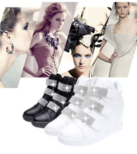 12 2014 Spring And Autumn New Women s Boots Fashion Casual High top Heavy bottomed Rhinestone