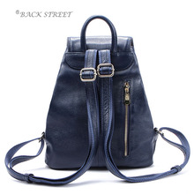 Head Layer Genuine Leather Backpack Real Leather Preppy Style School Backpack Cowhide Mochila Feminina 