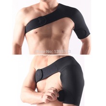 Light Weight Adjustable Gym Sports Single Shoulder Brace Support Strap Wrap Belt Band Pad for Men