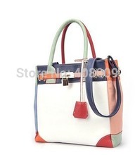 2014 hot sell bag new designer quality leather lock handbag women brand generous fromal business office