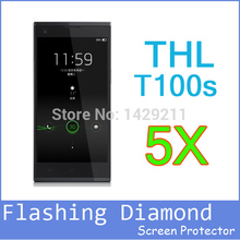 5pcs Diamond Flashing Film.origin android phone THL T100S T100 MTK6592 Octa Core,thl t100s Screen Protector Guard Cover Film