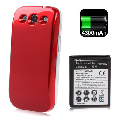 Free Shipping 3500mAh Replacement Mobile Phone Battery Cover Back Door for Samsung Galaxy SIII mini i8190