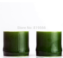 4pcs lot Imitation Green Bamboo Porcelain Tea Cup 60ml Creative Kung Fu Tea Set Drinkware Novelty
