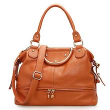 New Tote Genuine Leather Bag Fashion Women Handbag Lichee Pattern Shoulder Bag Cowhide Women Messenger Bags