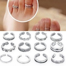 New Hot 12styles Sexy Foot Beach Celebrity Infinity Daisy Knuckle Finger Toe Open Cuff Ring
