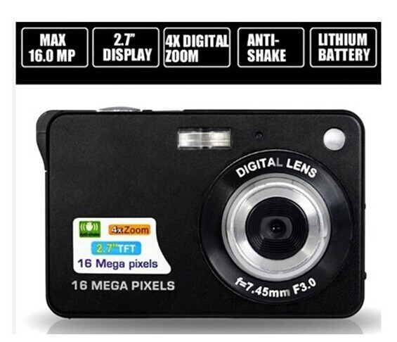 Mini Cheap Digital Camera 16 0 Mega pixels 3MP CMOS Sensor 4x Digital Zoom Rechareable Lithium