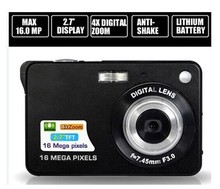 Mini Cheap Digital Camera 16.0 Mega pixels 3MP CMOS Sensor 4x Digital Zoom Rechareable Lithium Battery 2.7′ LCD Video function