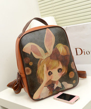 Mochila Escolar Rushed Mochila Infantil New 2014 3 Designs Manual Painting Women Backpack Fashion Travel Bag