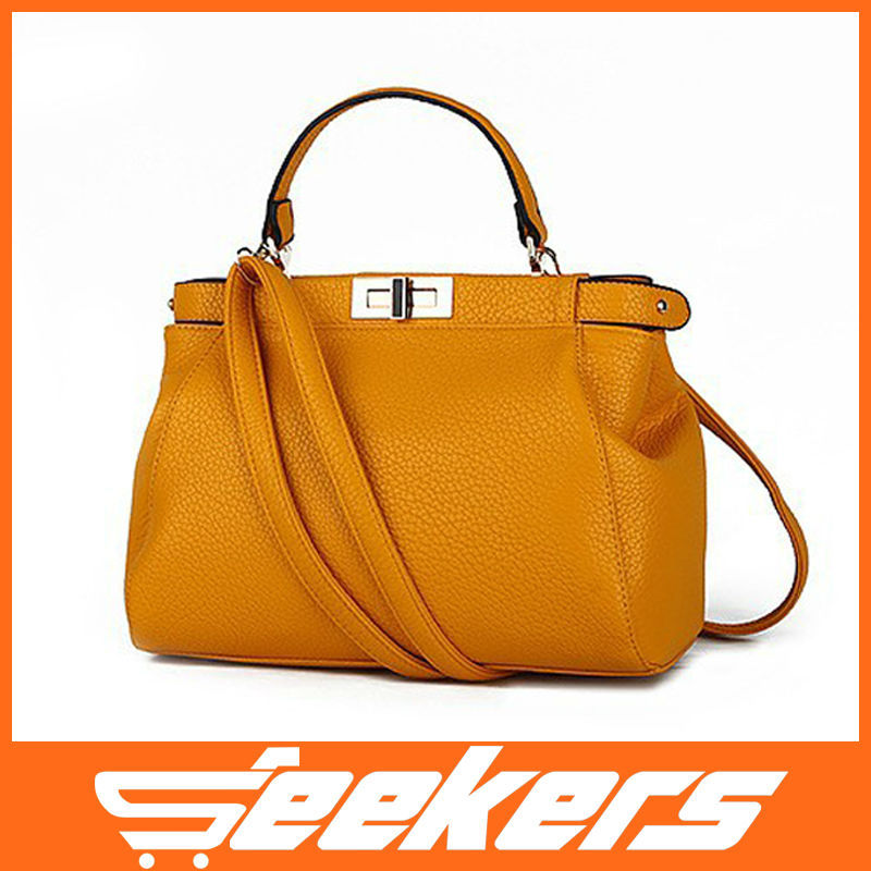 2014 New Hot Designer genuine leather bag women leather handbags brand women messenger bags black hooks