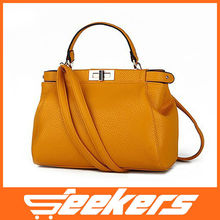 2014 New Hot Designer genuine leather bag women leather handbags brand women messenger bags black hooks bolsas femininas fashion