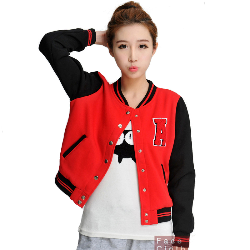 2015 bomber jacket women baseball winter womens jackets