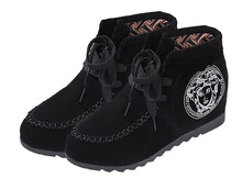 Free Shipping 2014 Hot Sale European And American Vintage Boots Ankle Boots Heels Pu Cotton Fabric