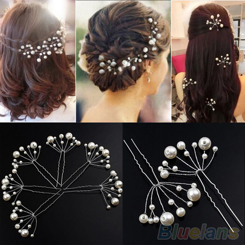 Fashion New Wedding Bridal Bridesmaid Pearls Hair Pins Clips Comb Headband 1SSF