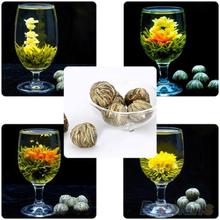 4 Balls Different Handmade Blooming Flower Green Tea Home Wedding Gift  1ON6