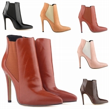 Business casual fashion style ladies FAUXLEATHER high stiletto heels platform ankle footwear US4-11 ladys