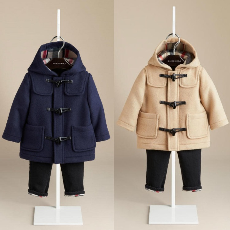 New arrival 2014 winter baby kids classic England style horn button ... New arrival 2014 winter baby kids classic England style horn button ...