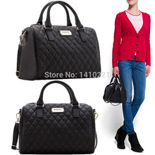 Free Shipping Hot fashion black PU leather women handbags classic plaid bag MANGO bag female messenger